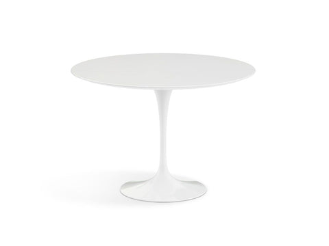 Saarinen Table Ø. 107 - Laminato Bianco / Rilsan Bianco