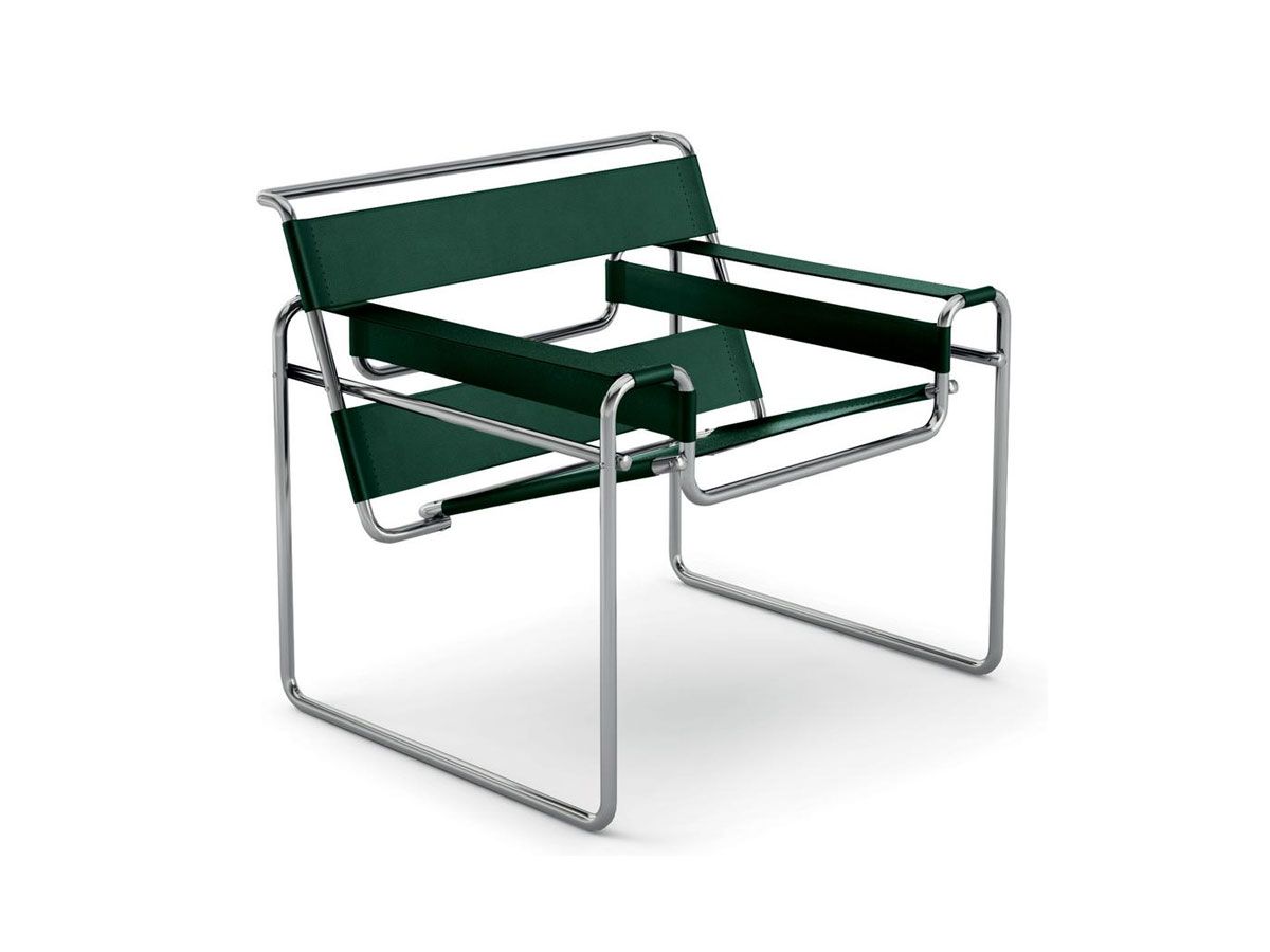 Wassily Poltrona Cowhide Green Bauhaus - 55th Anniversario