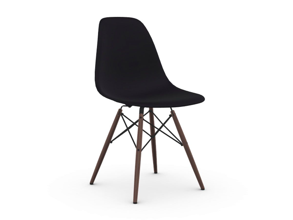 Eames Plastic Side Chair DSW - Dark Maple Base