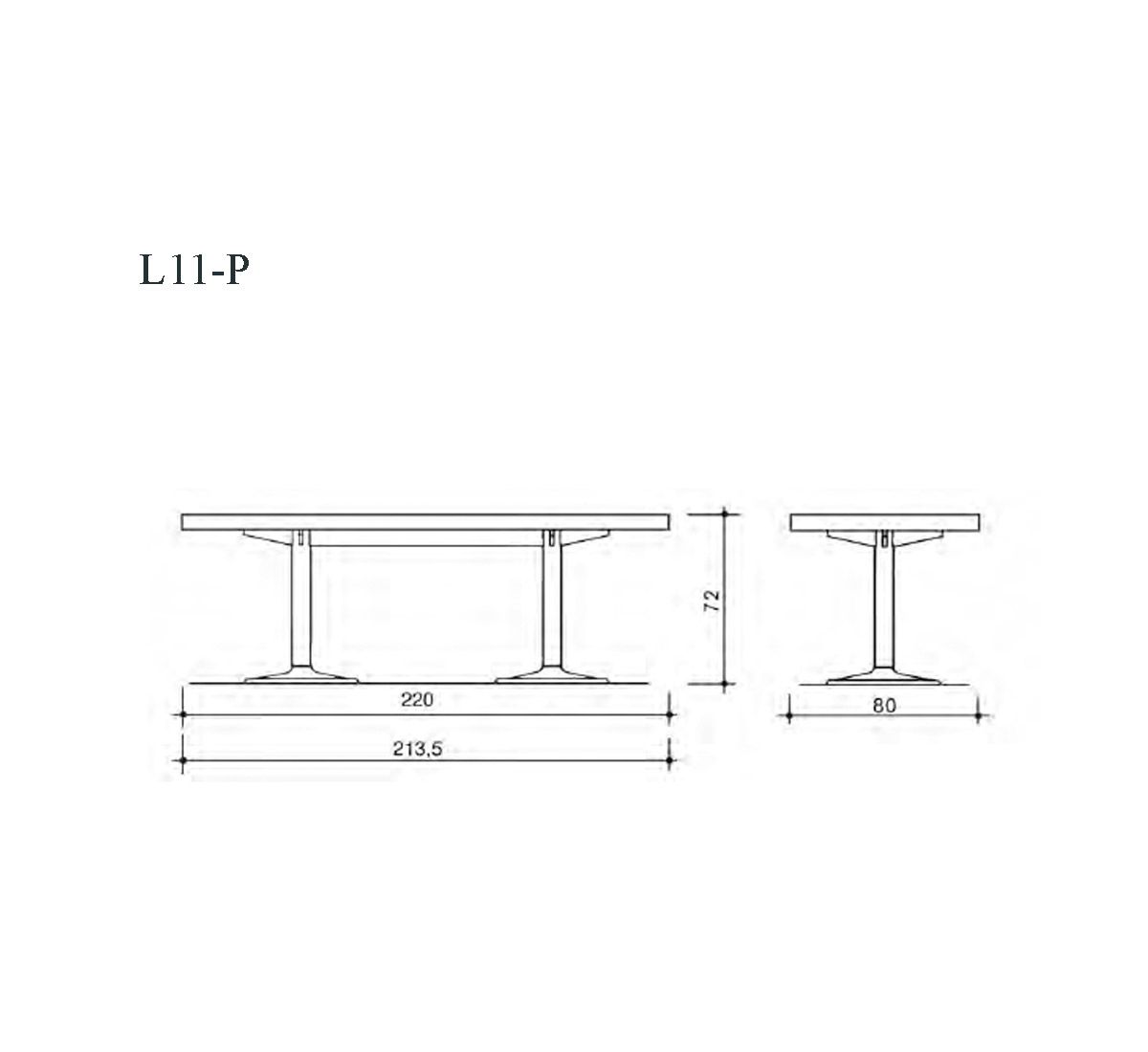 Table Pieds Corolle, Plateau Bois - P Table