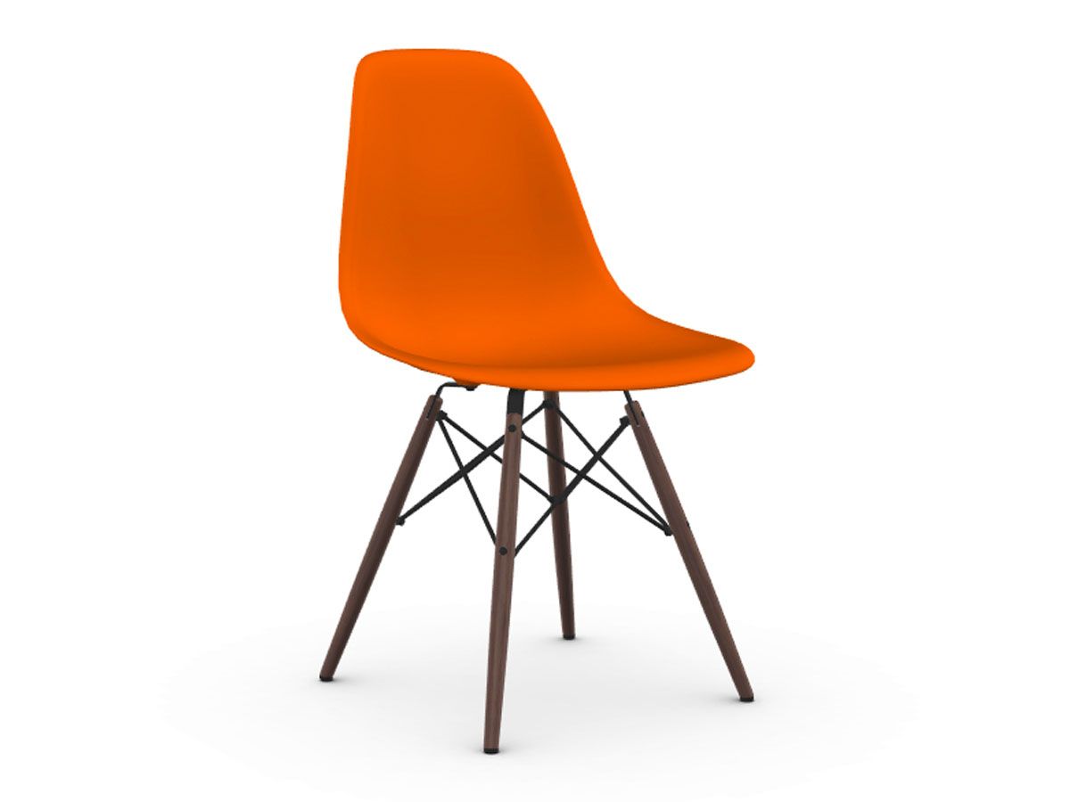 Eames Plastic Side Chair DSW - Dark Maple Base